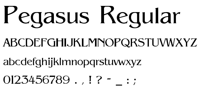Pegasus Regular font